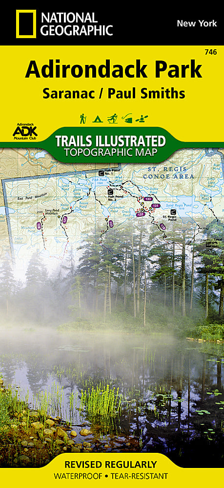 National Geographic York Saranac/ Paul Smiths Trails Illustrated Map TI00000746 image 0