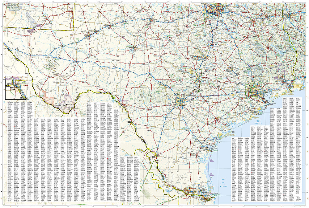 National Geographic Trails Illustrated Map â€“ Adventure US Texas TX &amp; Oklahoma image 2