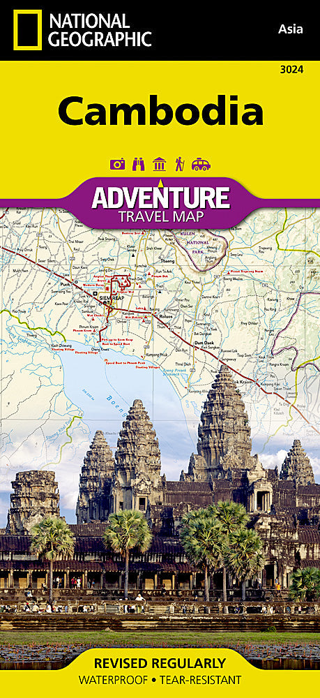 National Geographic Trails Illustrated Map â€“ Adventure Cambodia AD00003024 image 0