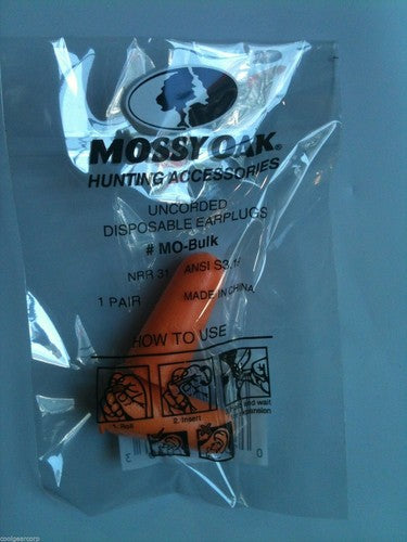 Mossy Oak Disposable Ear Plugs 2 Pairs Hunting image 0