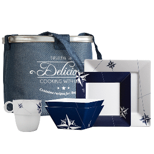 Marine Business Melamine Square Tableware &amp; Basket - NORTHWIND - Set of 24 image 0