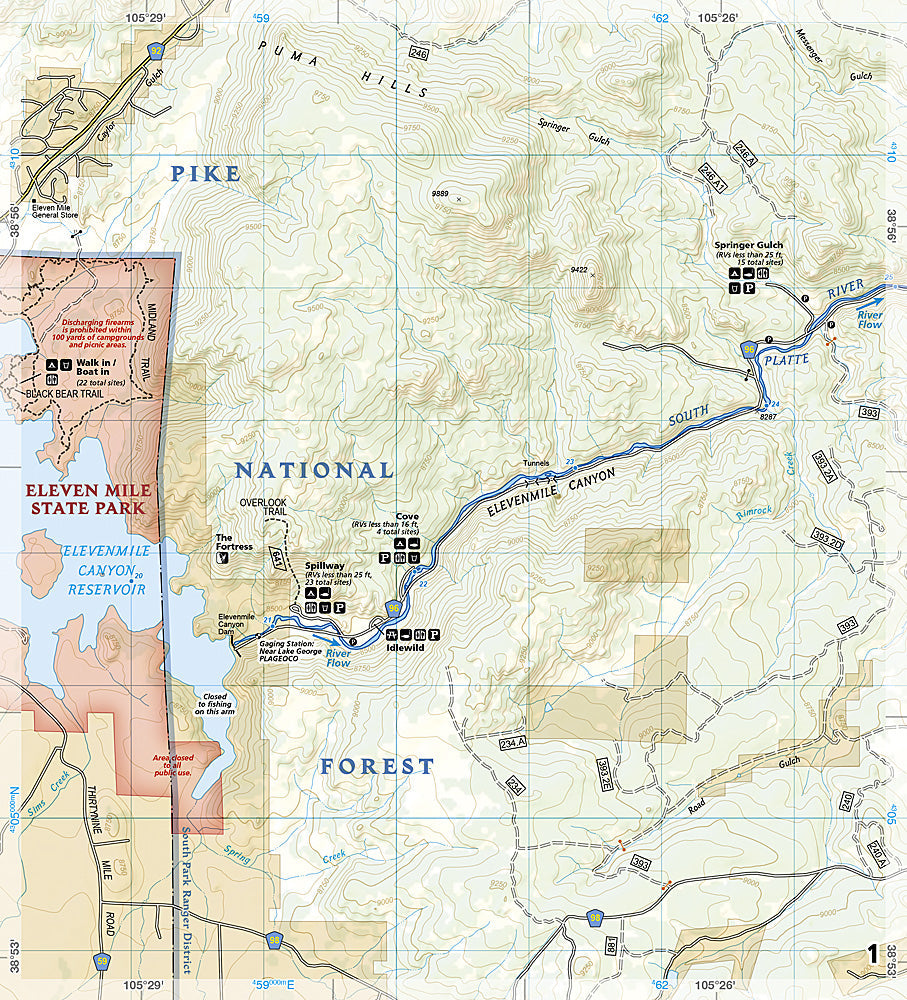 National Geographic South Platte River Elevenmile-Chatfield Map Guide TI00002302 image 2