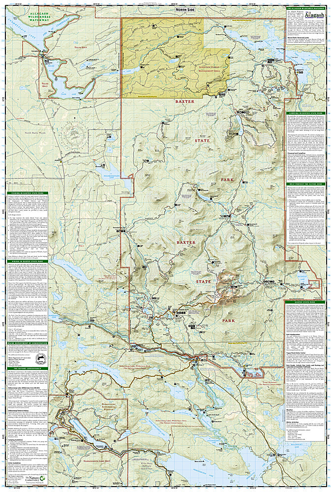 National Geographic Trails Illustrated ME Baxter State Park/Mt Katahdin Map 754 image 2