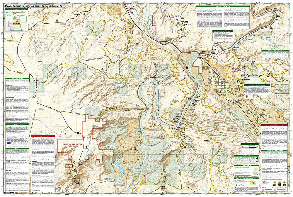 National Geographic Trails Illustrated UT Moab East &amp; West Map Bundle 1020382 image 6