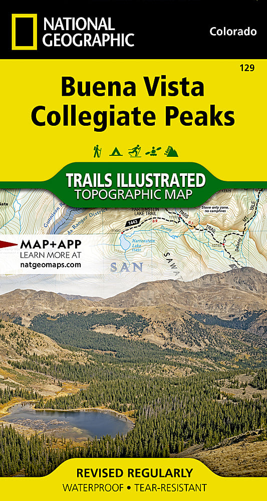 National Geographic Trails Illustrated Colo Buena Vista Collegiate Peaks Map 129 image 0