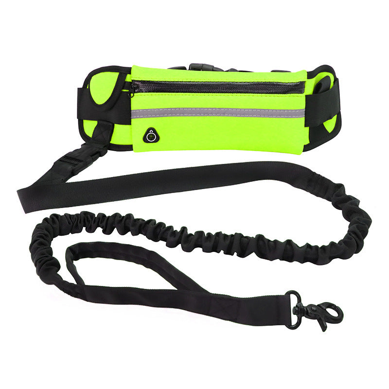 Hands Free Dog Leash Pet Walking And Training Belt With Shock Absorbing Bungee Leash For Up To 180lbs