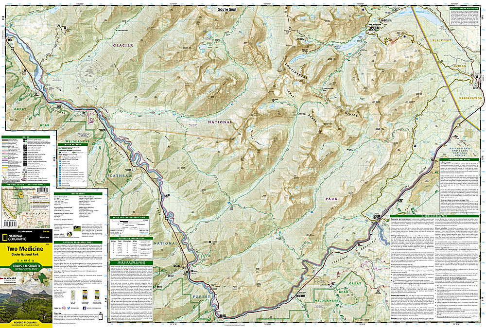 National Geographic Trails Illustrated Montana Glacier NP Two Medicine Map 315 image 1