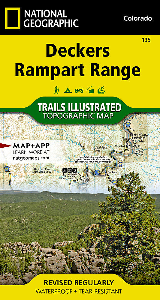 National Geographic Trails Illustrated Colorado Deckers Rampart Range Map 135 image 0