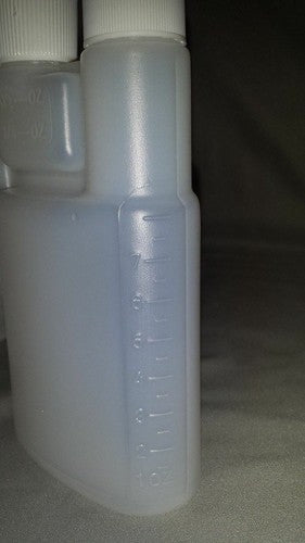 Twin Neck Bettix 8oz Measure &amp; Pour Bottle w/ Caps - Square Dispenser image 6