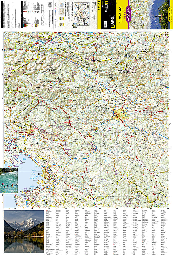 National Geographic Trails Illustrated Map â€“ Adventure Slovenia Europe image 1