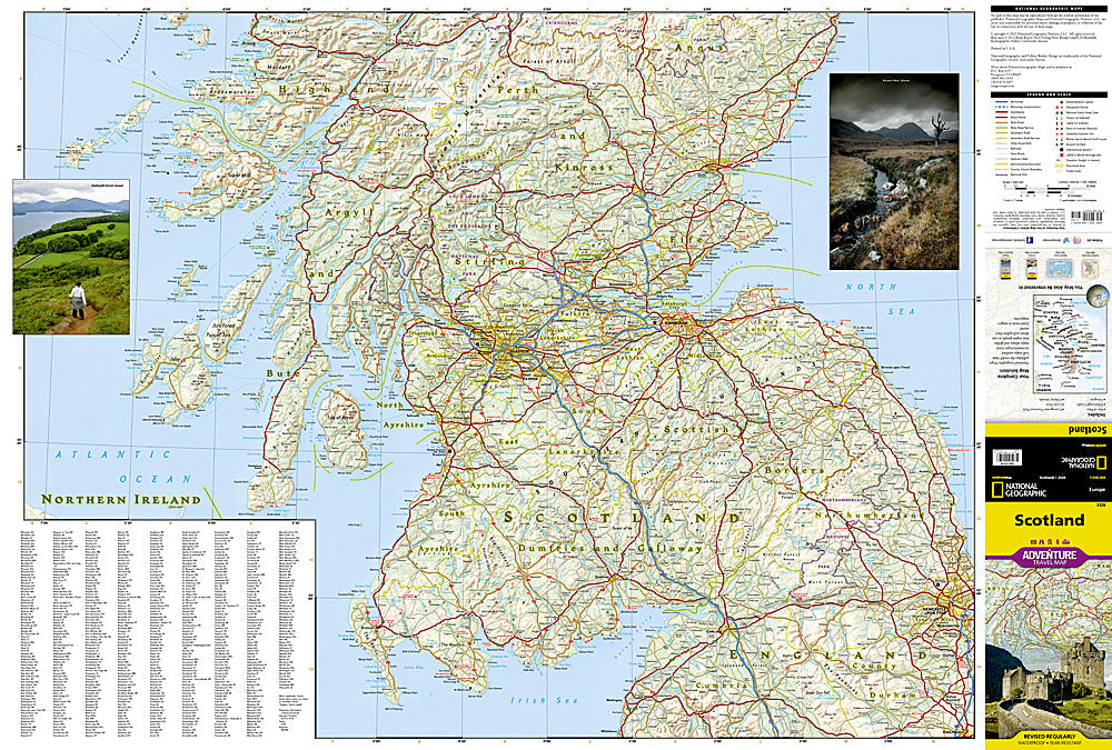 National Geographic Scotland Adventure Travel Map image 1