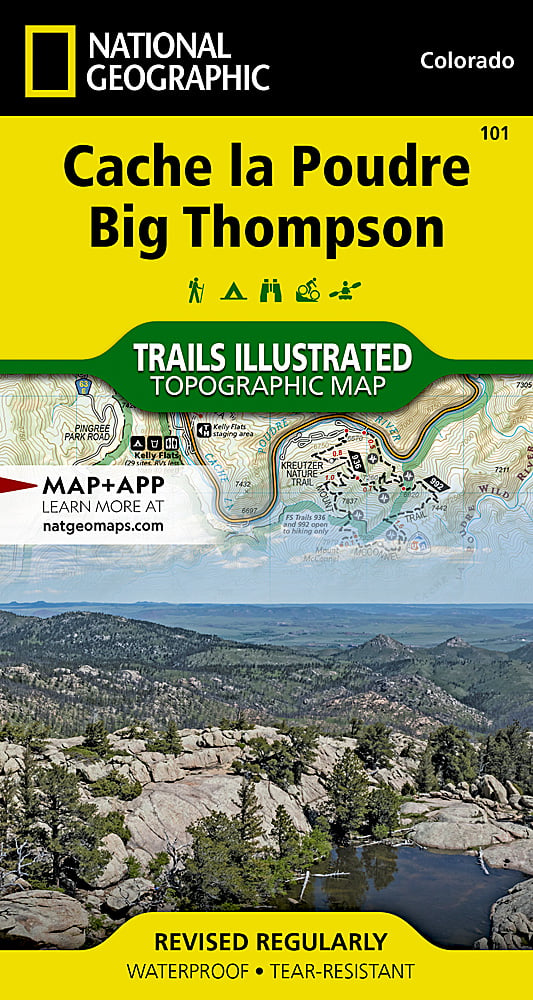 National Geographic Trails Illustrated Colo Cache La Poudre Big Thompson Map 101 image 0