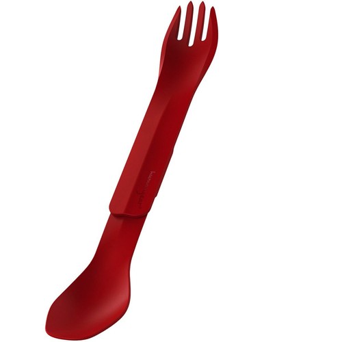 Humangear GoBites Duo Spoon/Fork Combo Utensil Red - Sturdy BPA-Free Nylon image 0