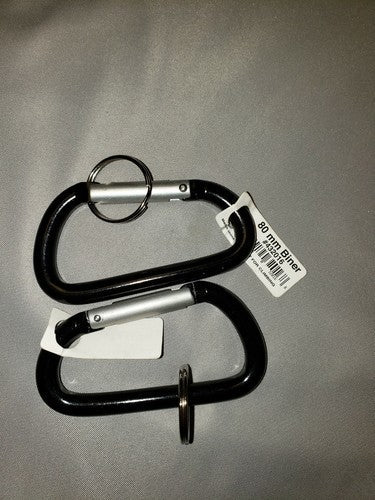 Liberty Mountain Multi-Biner 80mm (3.15") HA Aluminum Carabiners Black 2-Pack image 0