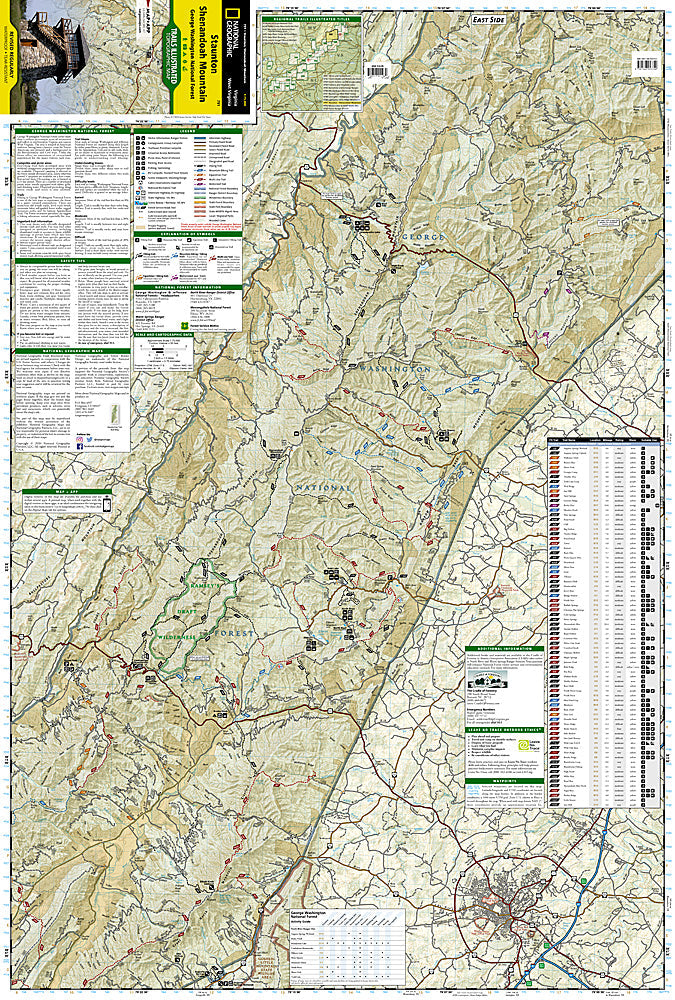 National Geographic Trails Illustrated VA Staunton / Shenandoah Valley Map 791 image 1