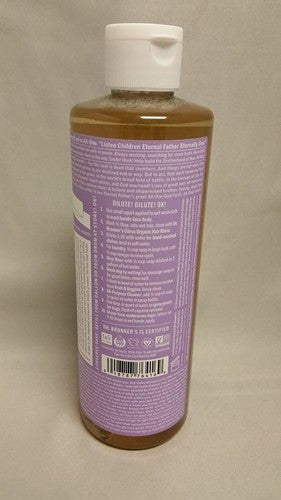 Dr Bronner's / Bronners 18-In-1 Hemp Lavender Pure-Castile Soap 16 oz Organic image 2
