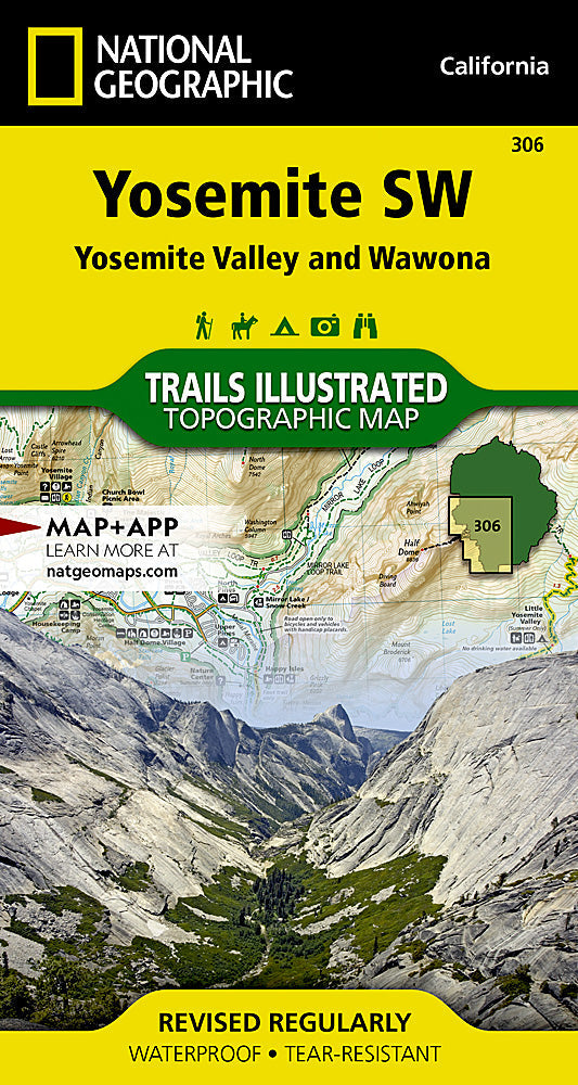 National Geographic Trails Illustrated CA Yosemite NP SW Valley &amp; Wawona Map 306 image 0
