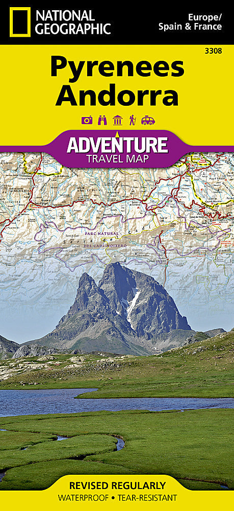 National Geographic Pyrenees &amp; Andorra Adventure Travel Map image 0