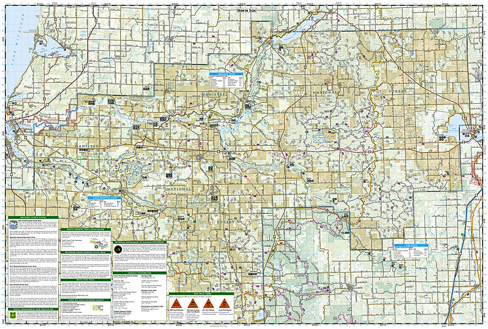 National Geographic Trails Illustrated MI North Manistee National Forest Map 758 image 2