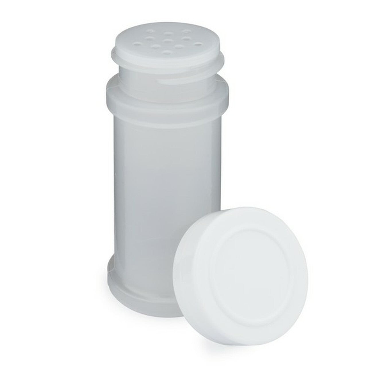 Spice Jar 3 oz Natural PP w/Shaker &amp; White Cap 2302B04WHT image 0