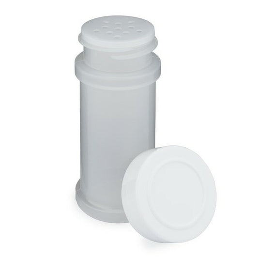 Spice Jar 3 oz Natural PP w/Shaker &amp; White Cap 2302B04WHT image 0