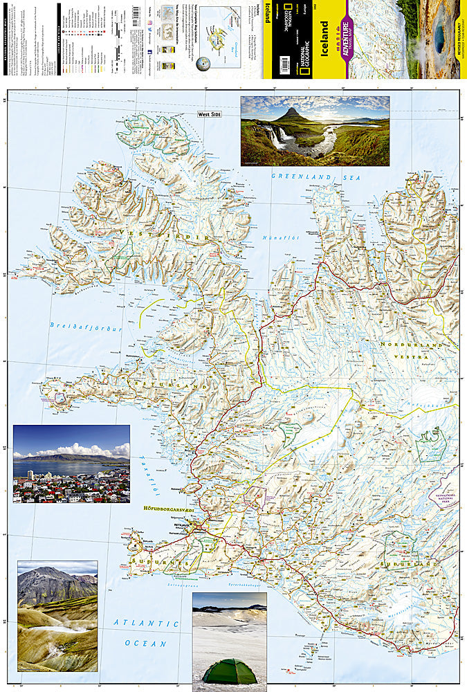 National Geographic Iceland Adventure Travel Map â€“ Nordic Island image 1