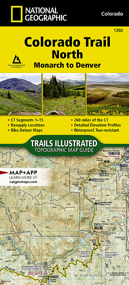 National Geographic TI Topo CO Colorado Trail North Topographic Map Guide 1202 image 0