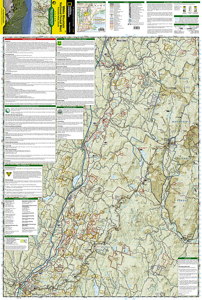 National Geographic NH Franconia Notch/N Conway Trails Illustrated Map 740 image 1