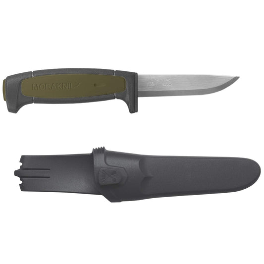 Morakniv Basic 511 3.6'' Carbon Steel Blade Green / Black Knife w/Sheath M-13249 image 0