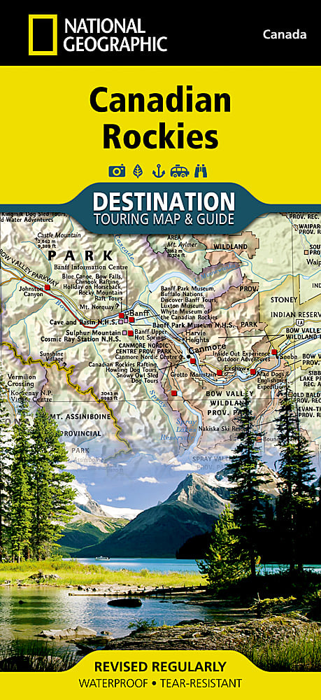 National Geographic Canadian Rockies Destination Touring Map &amp; Guide DM01020691 image 0