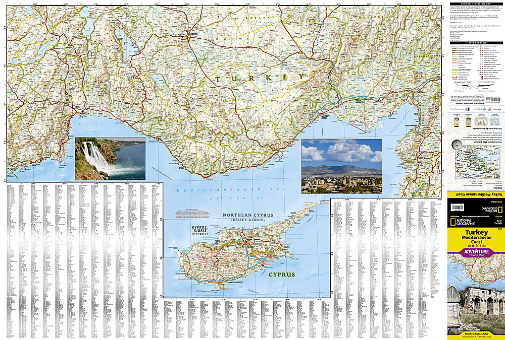 National Geographic Adventure Map Turkey Mediterranean Coast AD00003019 image 1