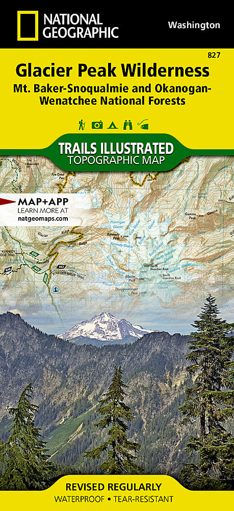 National Geographic Trails Illustrated WA Glacier Peak Map 827 image 0