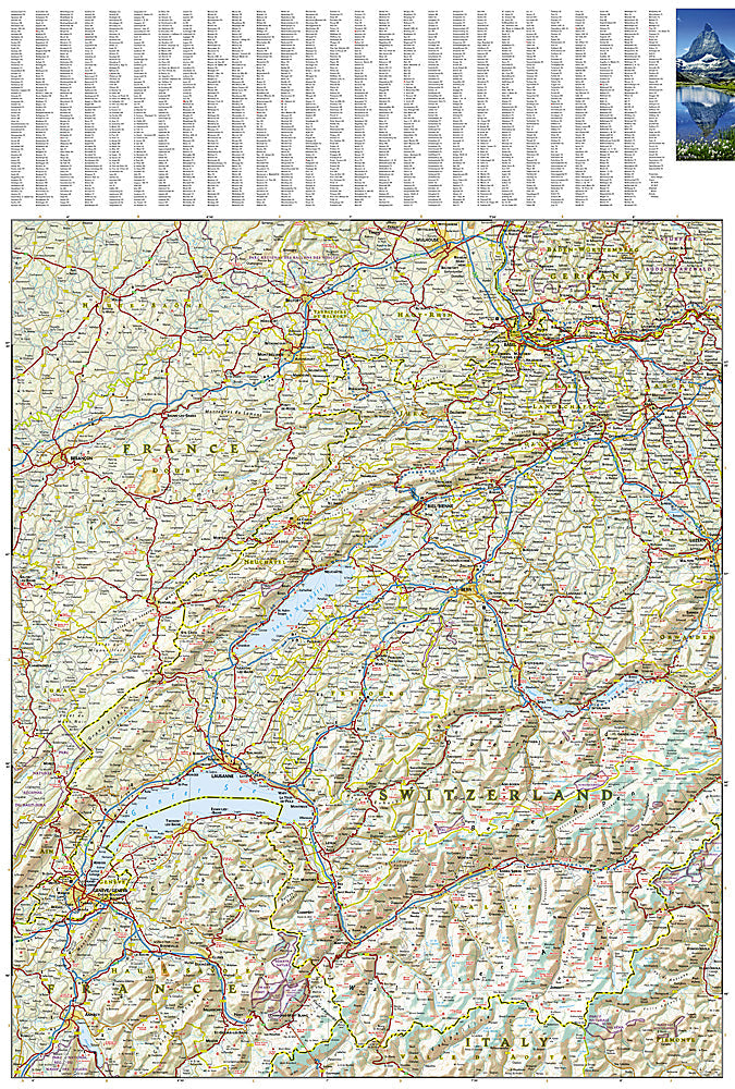 National Geographic Switzerland Adventure Travel Map image 2
