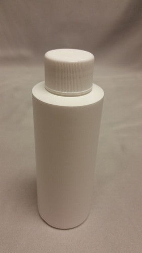Cylinder Round Ultralight HDPE Plastic Storage Bottle w/Lid 4oz White image 0