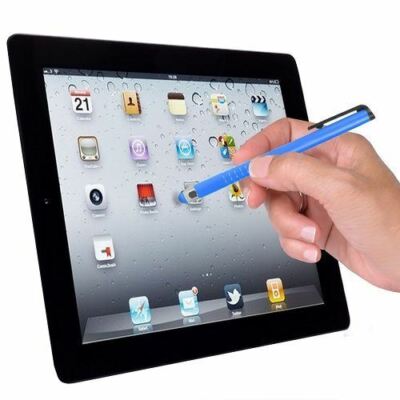 Atomic Micro Slim Stylus – Green, Rubber Tip for Smartphone/Tablet w/ Clip image 1