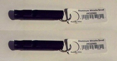 Liberty Mountain Small Aluminum Whistle Black 2-Pack Emergency/Signal/Survival image 0