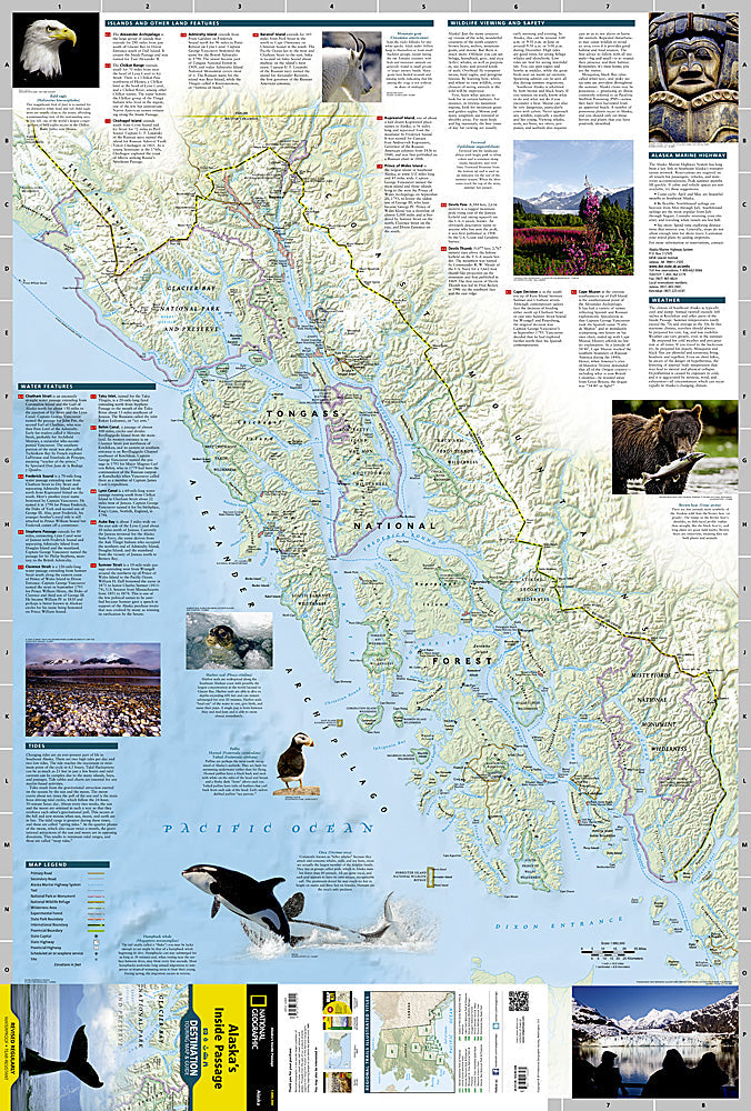 National Geographic Destination Touring Map Alaska's Inside Passage DM01020629 image 1