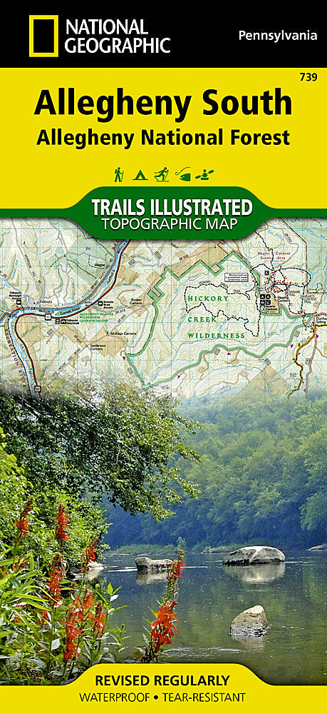 National Geographic PA Allegheny South National Forest Trail Illustrated Map 739 image 0
