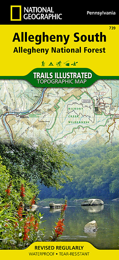 National Geographic PA Allegheny South National Forest Trail Illustrated Map 739 image 0