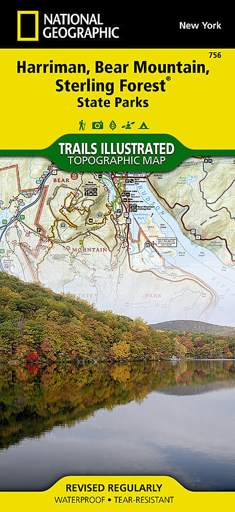 National Geographic NY Harriman, Bear Mountain Trails Illustrated Map 756 image 0