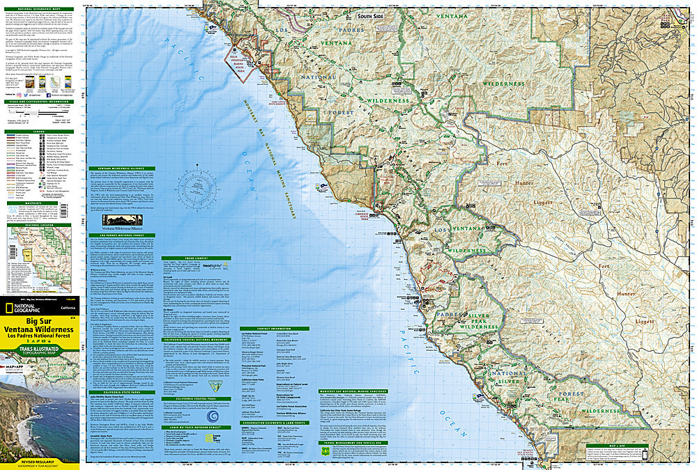 National Geographic Trails Illustrated CA Los Padres Nat Forest Map Pack Bundle image 8