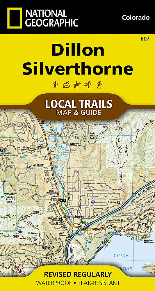 National Geographic TI Dillon Silverthorne CO Local Trails Topo Map &amp; Guide image 0