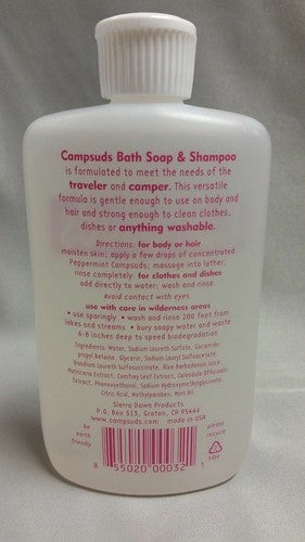 Sierra Dawn Campsuds Camp Soap 8oz Biodegradable Bath / Shampoo Peppermint image 2