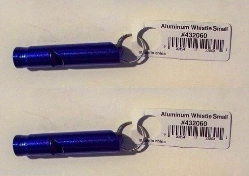 Emergency Whistle 2-Pack Small - Aluminum Blue - Survival Signal image 0
