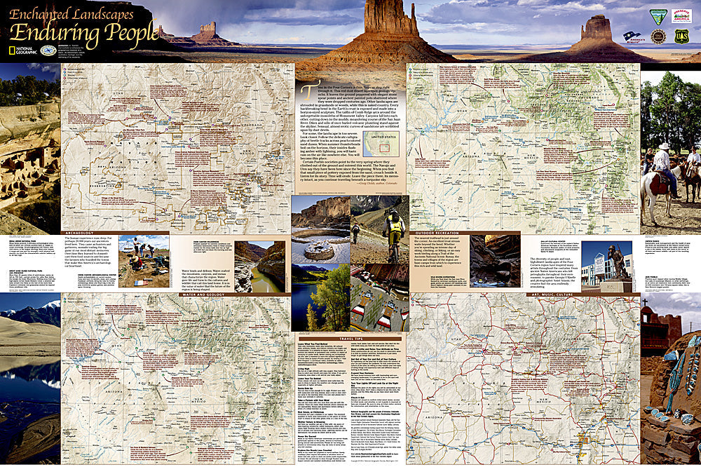 National Geographic Destination Map Four Corners Trail of the Ancients 1020628 image 2