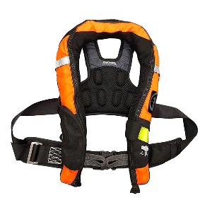 First Watch FW-40PRO Ergo Auto Inflatable PFD w/Harness - Hi-Vis Orange &amp; Black image 0
