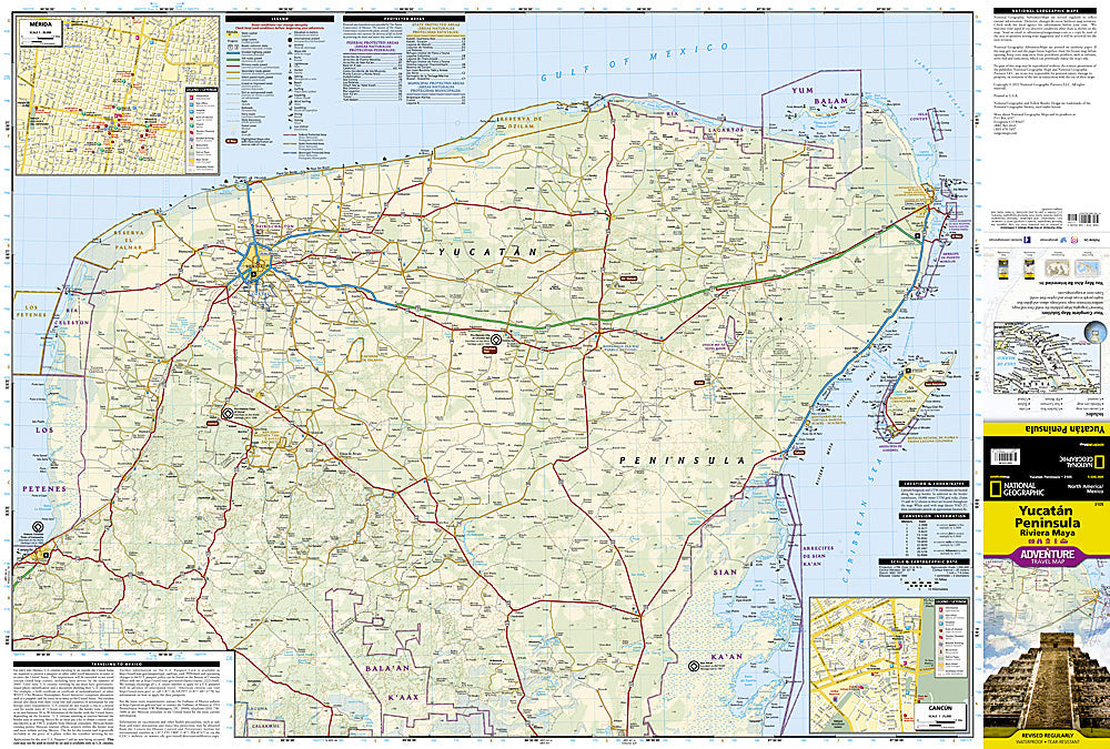 National Geographic Trails Illustrated Map â€“ Adventure Northern Yucatan image 1