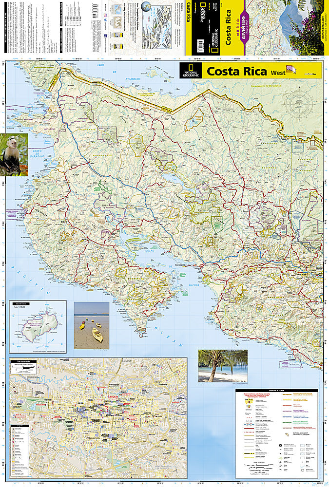 National Geographic Trails Illustrated Map â€“ Adventure Costa Rica AD00003100 image 1