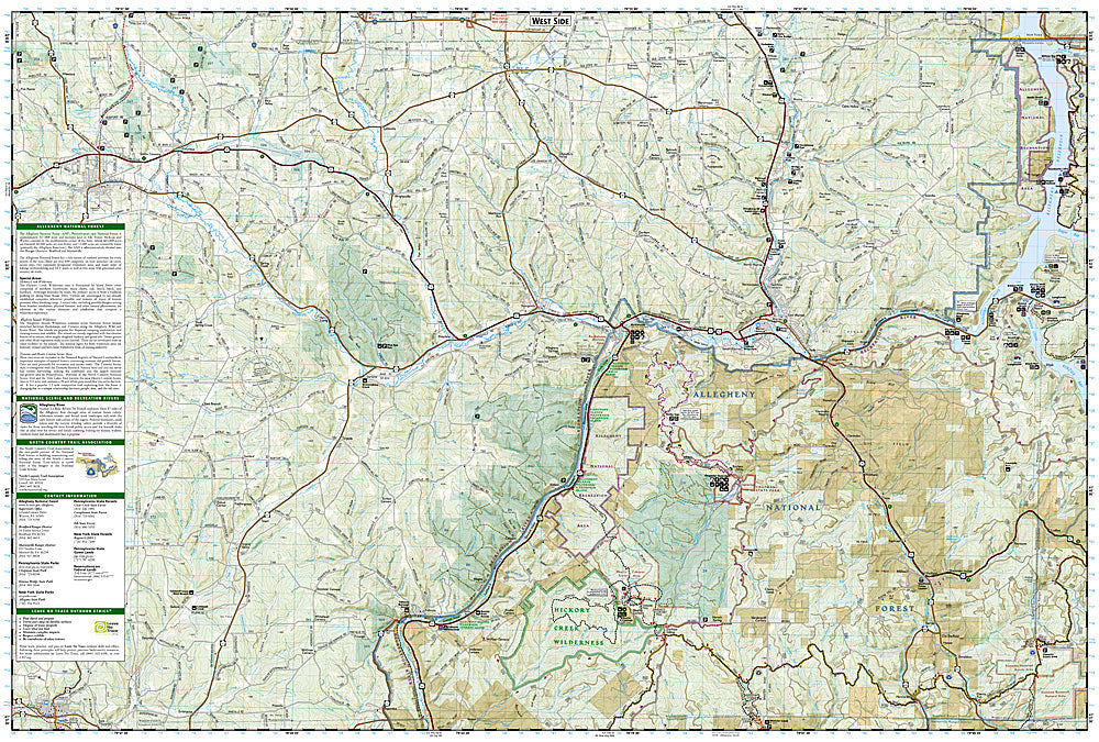 National Geographic PA/NY Allegheny National Forest N Trails Illustrated Map 738 image 2
