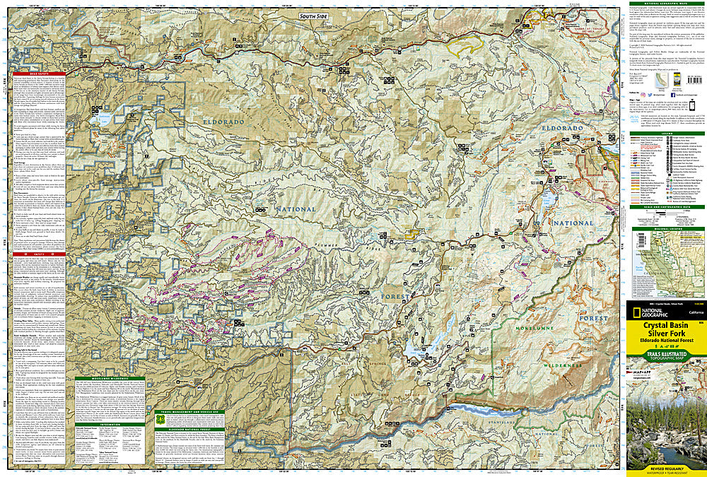 National Geographic Trails Illustrated CA Crystal Basin / Silver Fork Map 806 image 1
